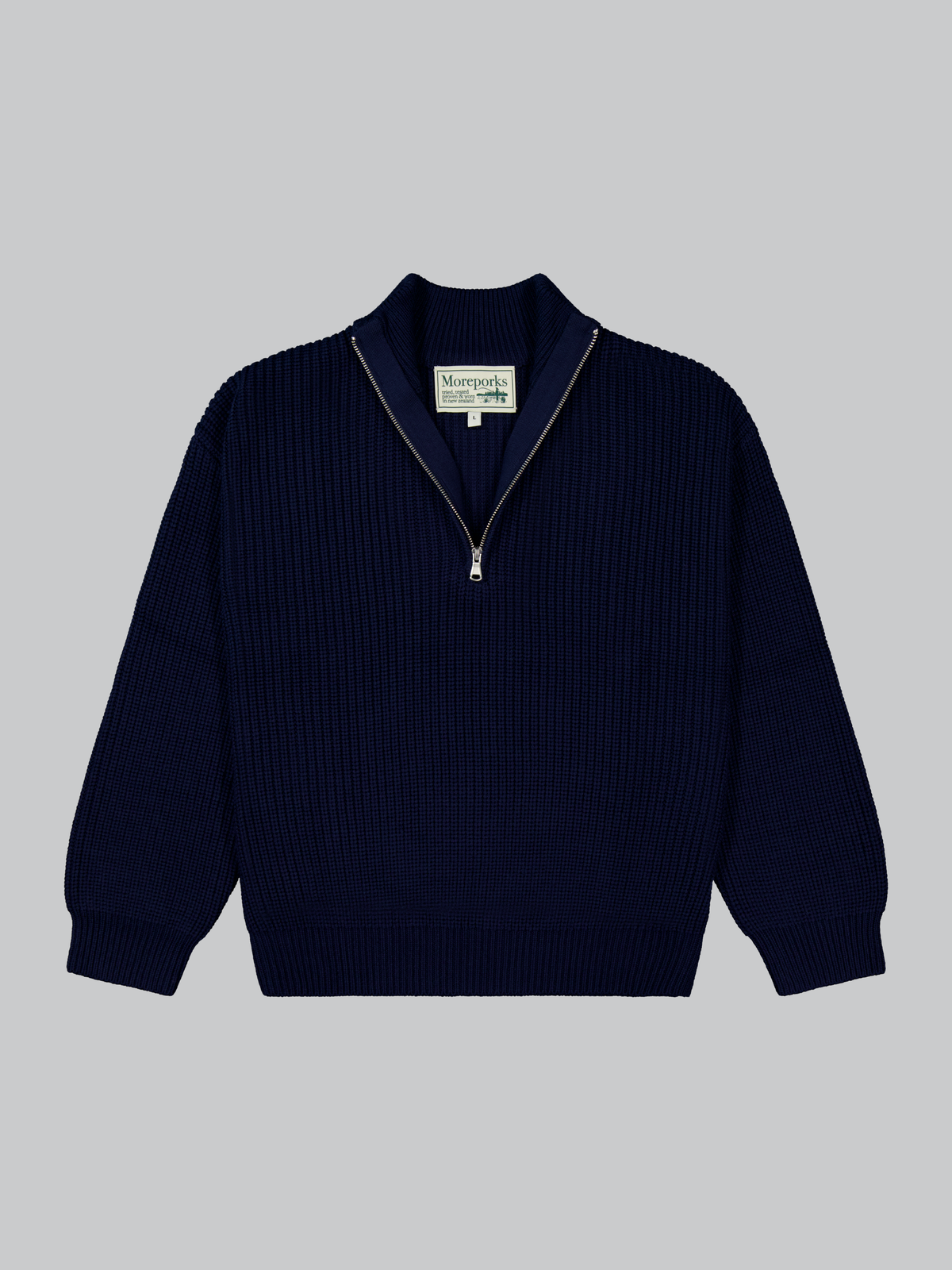 Merino Quarter Zip - Navy | Moreporks
