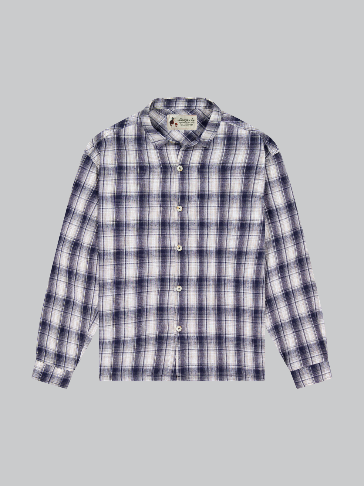 Flannel Shirt - Navy Check | Moreporks
