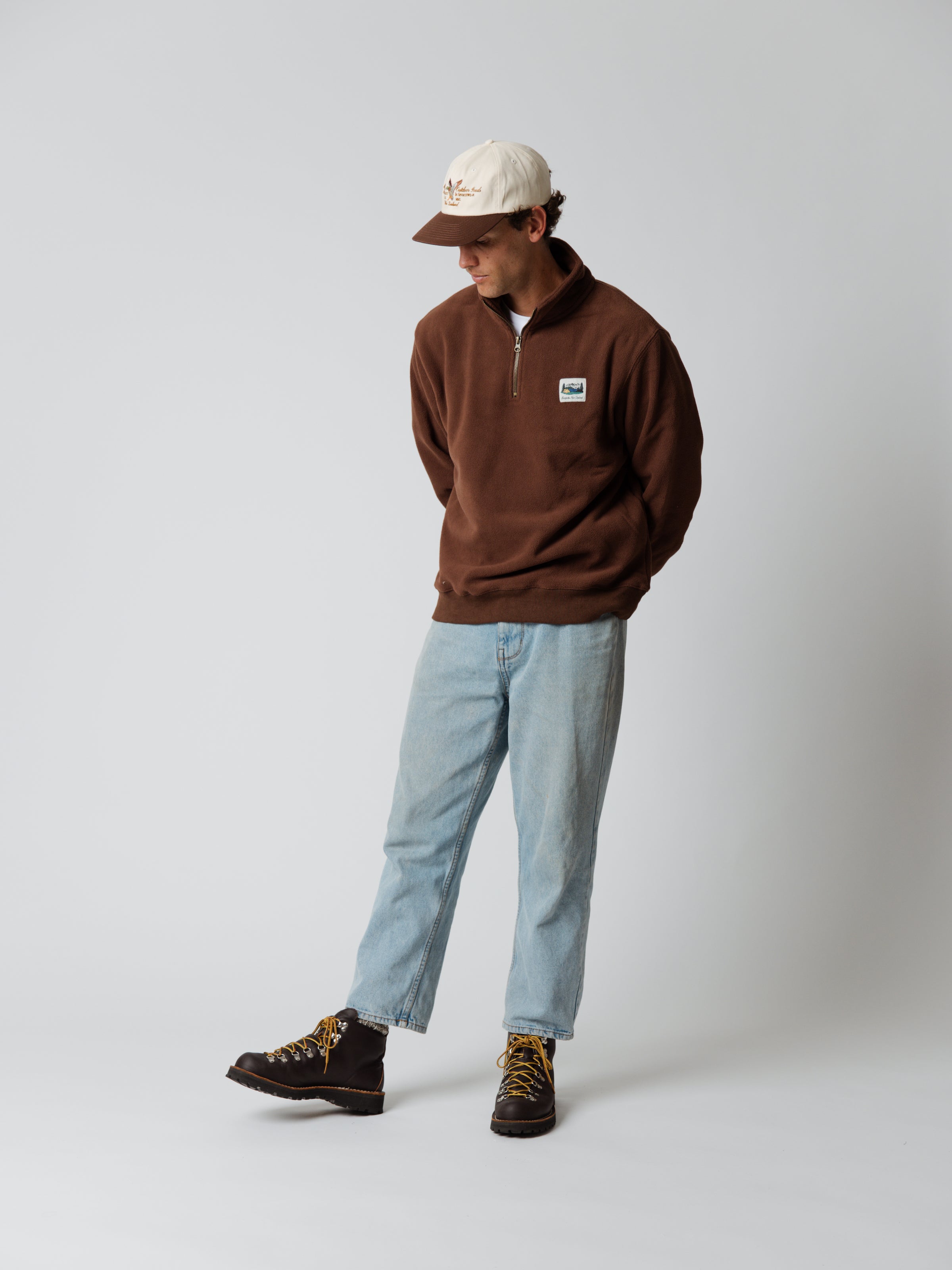 Mackenzie Quarter Zip Pullover - Brown | Moreporks
