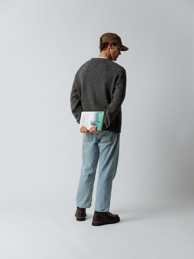 Woollen Knit Sweater - Charcoal