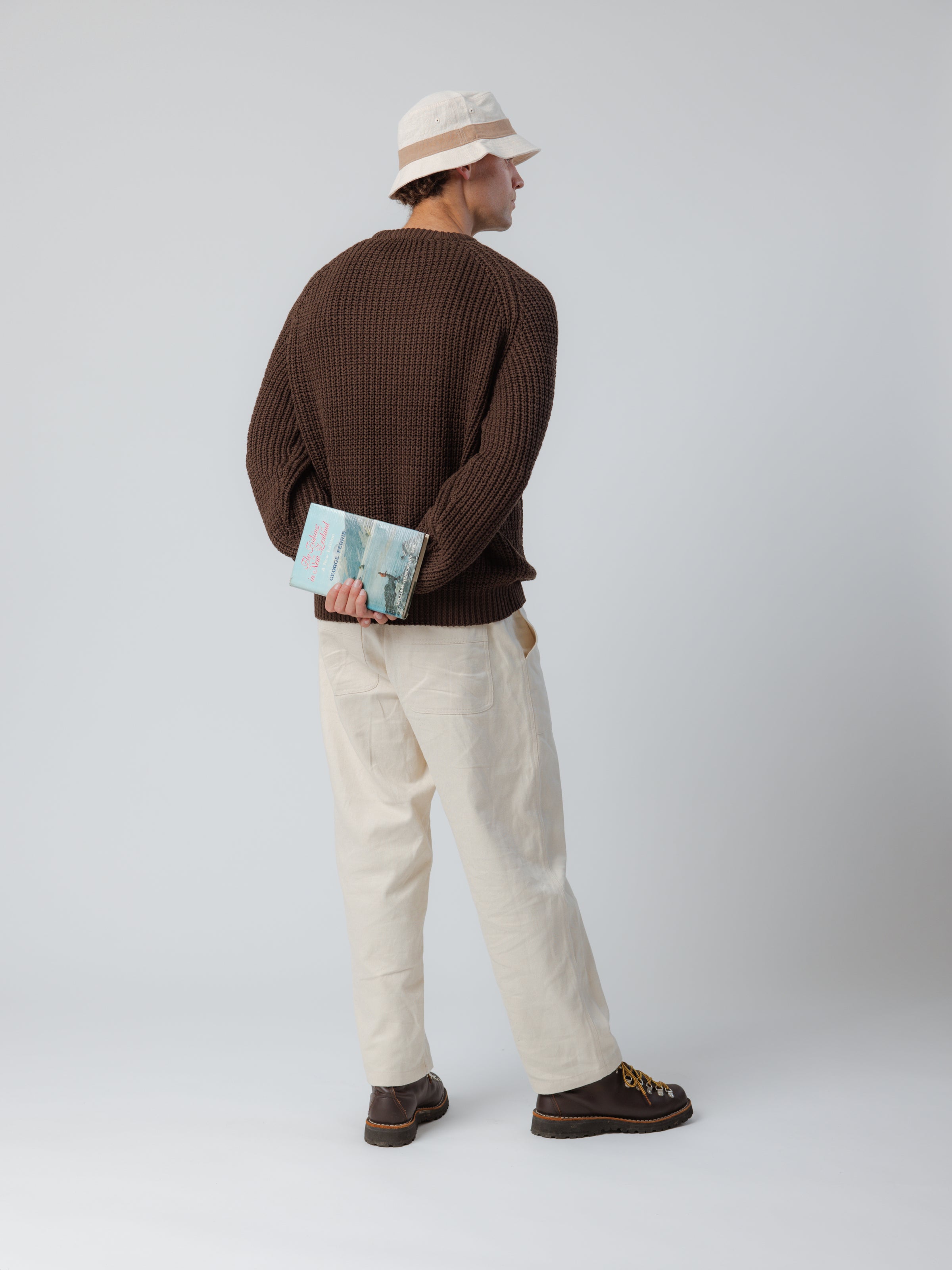 Fisherman Knit Sweater - Brown | Moreporks