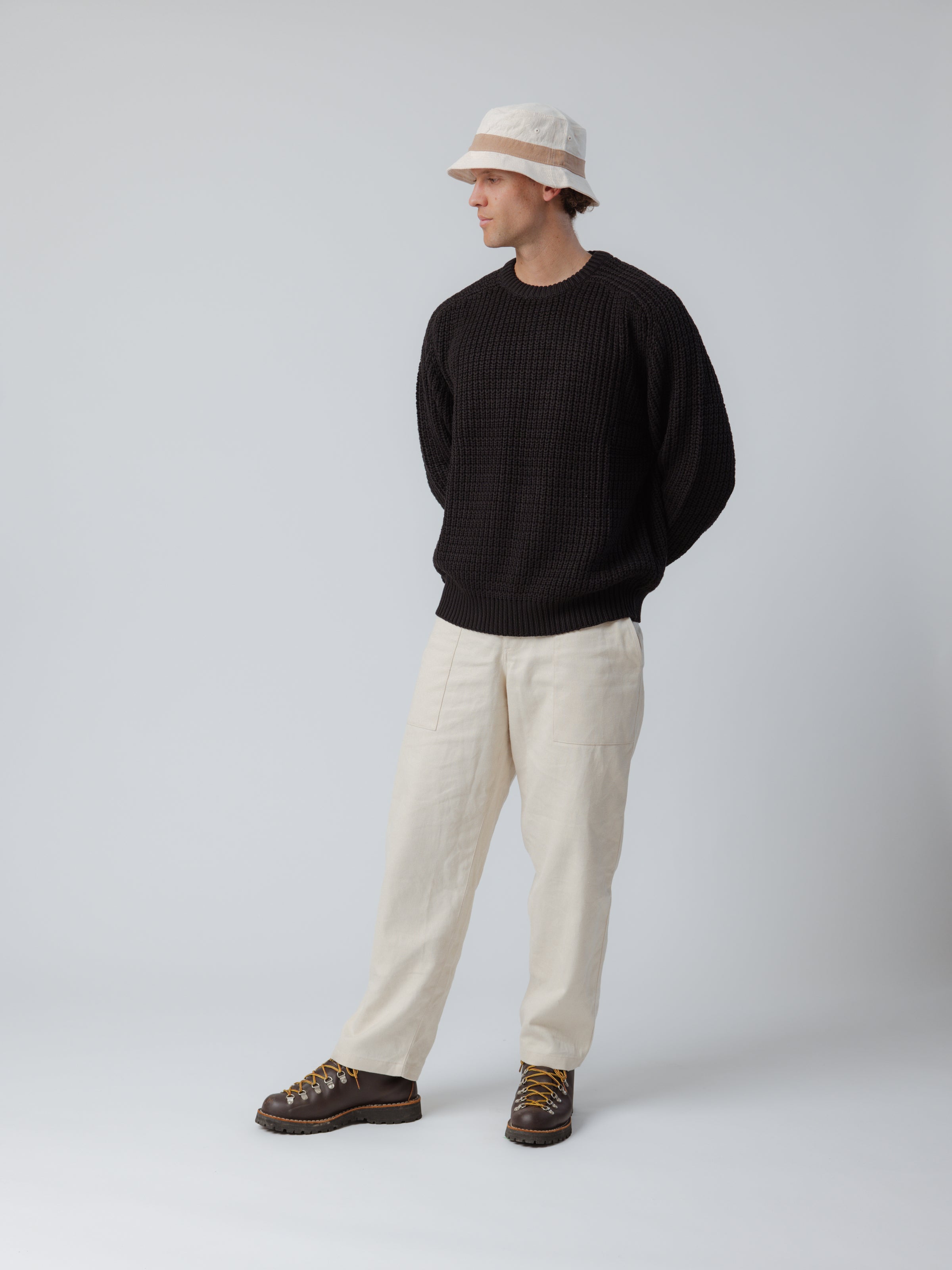 USA製Wool Greek Fishermanフィッシャーマン 黒 M 新品 USA製Wool Greek Fishermanフィッシャーマン 黒 L 新品