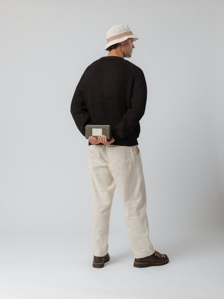 Fisherman Knit Sweater - Black