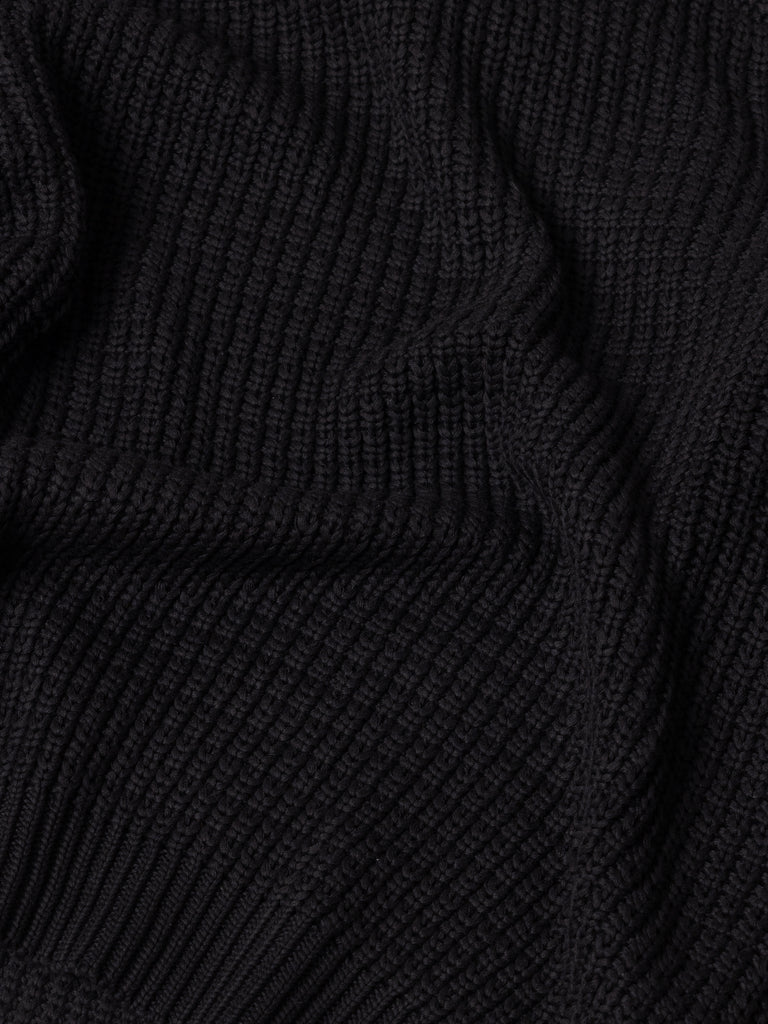 Fisherman Knit Sweater - Black