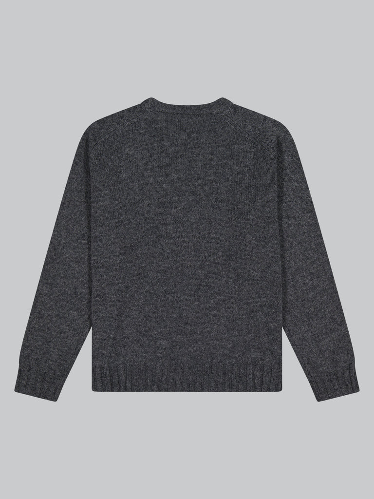 Woollen Knit Sweater - Charcoal