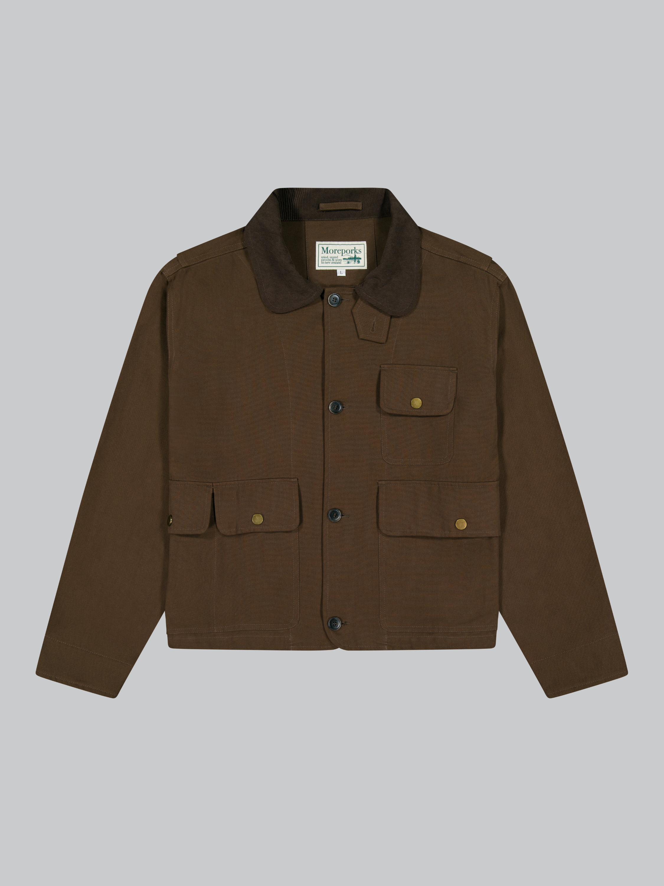 Cropped Hunting Coat - Brown | Moreporks