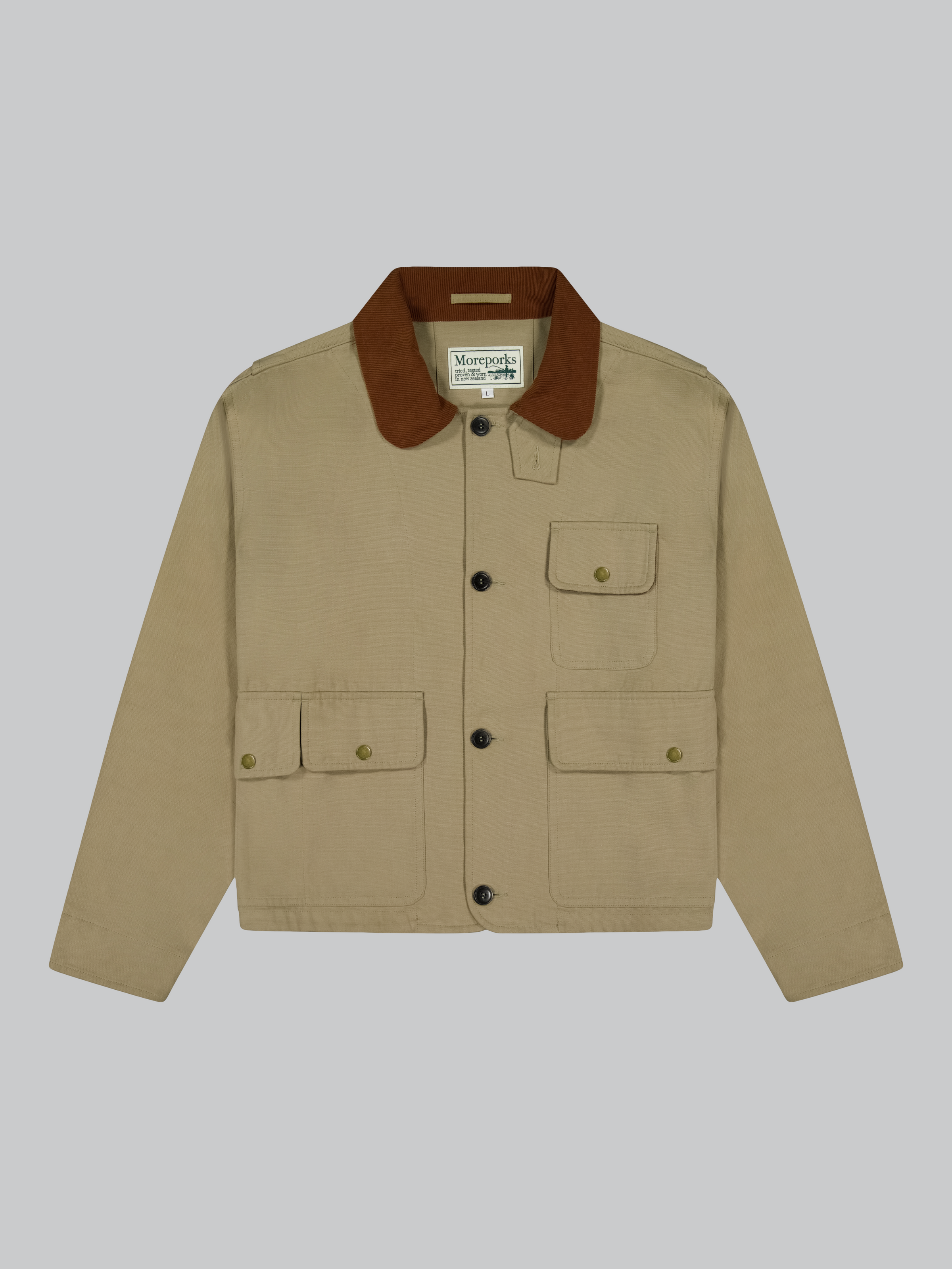 Cropped Hunting Coat - Khaki | Moreporks
