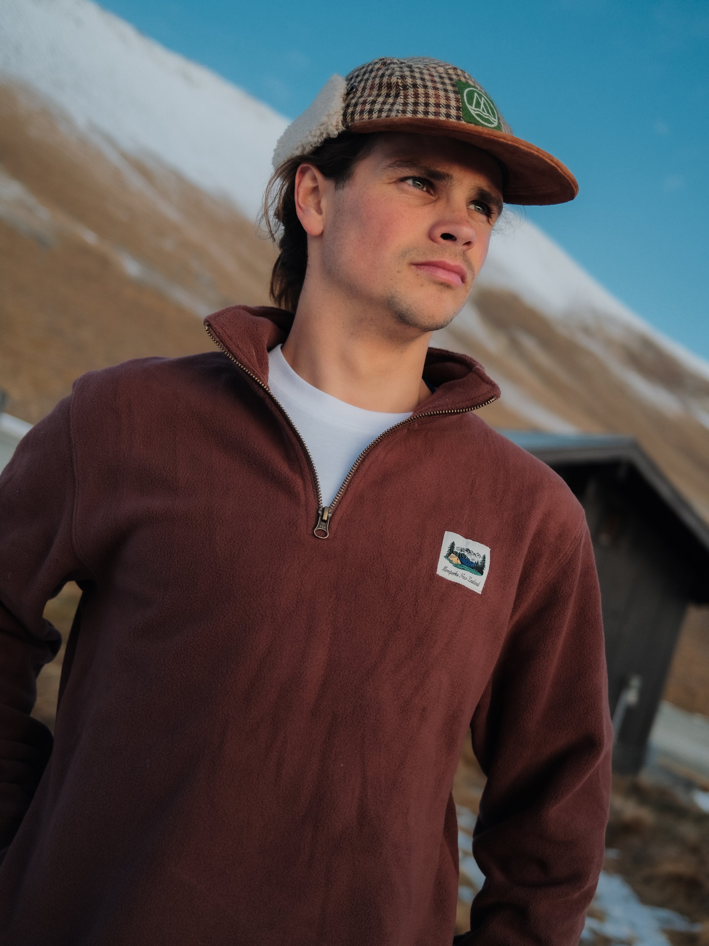 Mackenzie Quarter Zip Pullover - Brown | Moreporks