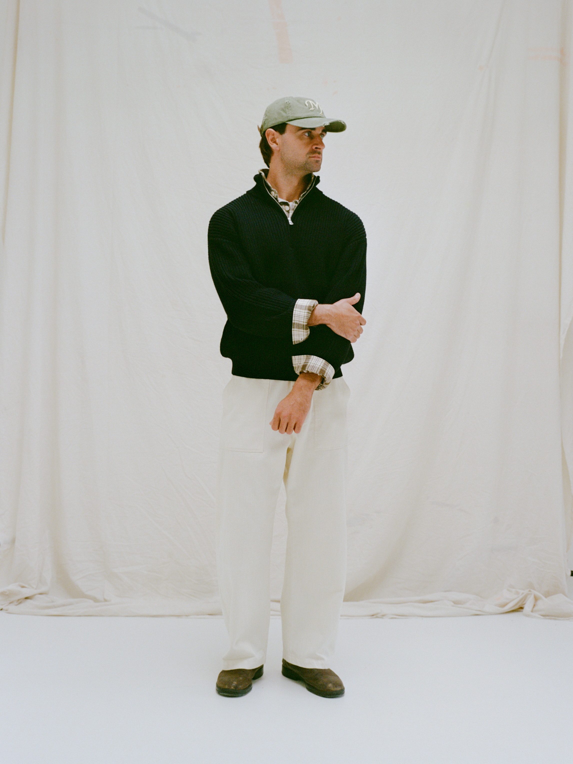 Merino Quarter Zip - Black | Moreporks